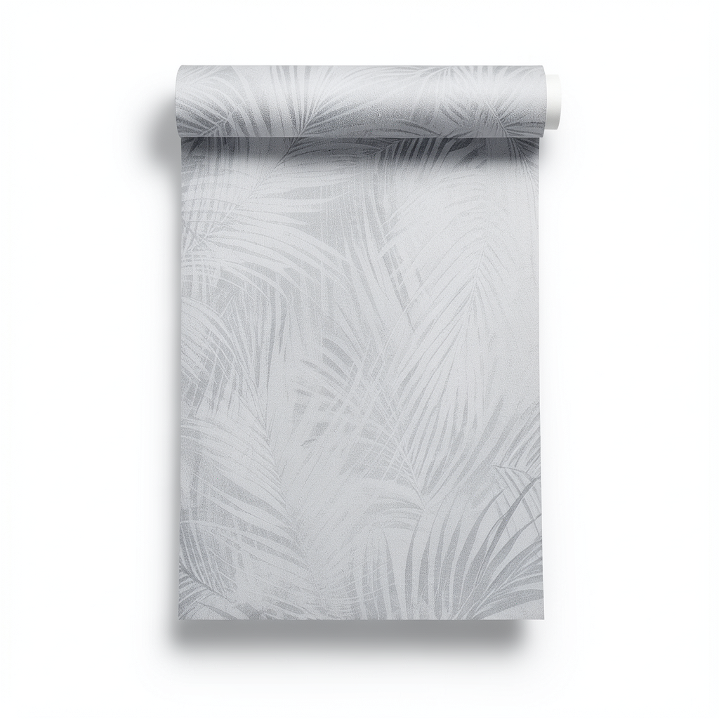 Wallpaper Leaves Design Size 1.005x53 cm Gray Color