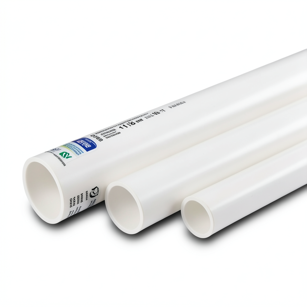 مواسير UPVC ضغط 11 بار مقاس ¼ 1 إنش سمك 1.63 مم أبيض | بلاستيك الوطنية