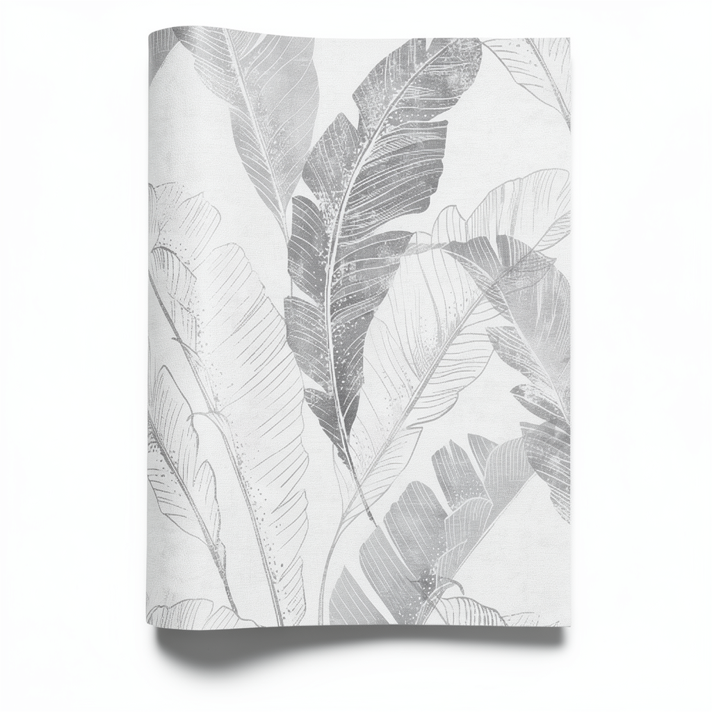 Wallpaper Leaves Design 1.005x53 cm Gray, Model Myriad