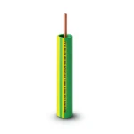 كابل نحاس THHN/THWN معزول PVC 105 درجة مئوية قطر 2.7 مم طول 250 قدم أصفر مع أخضر | شركة الفنار