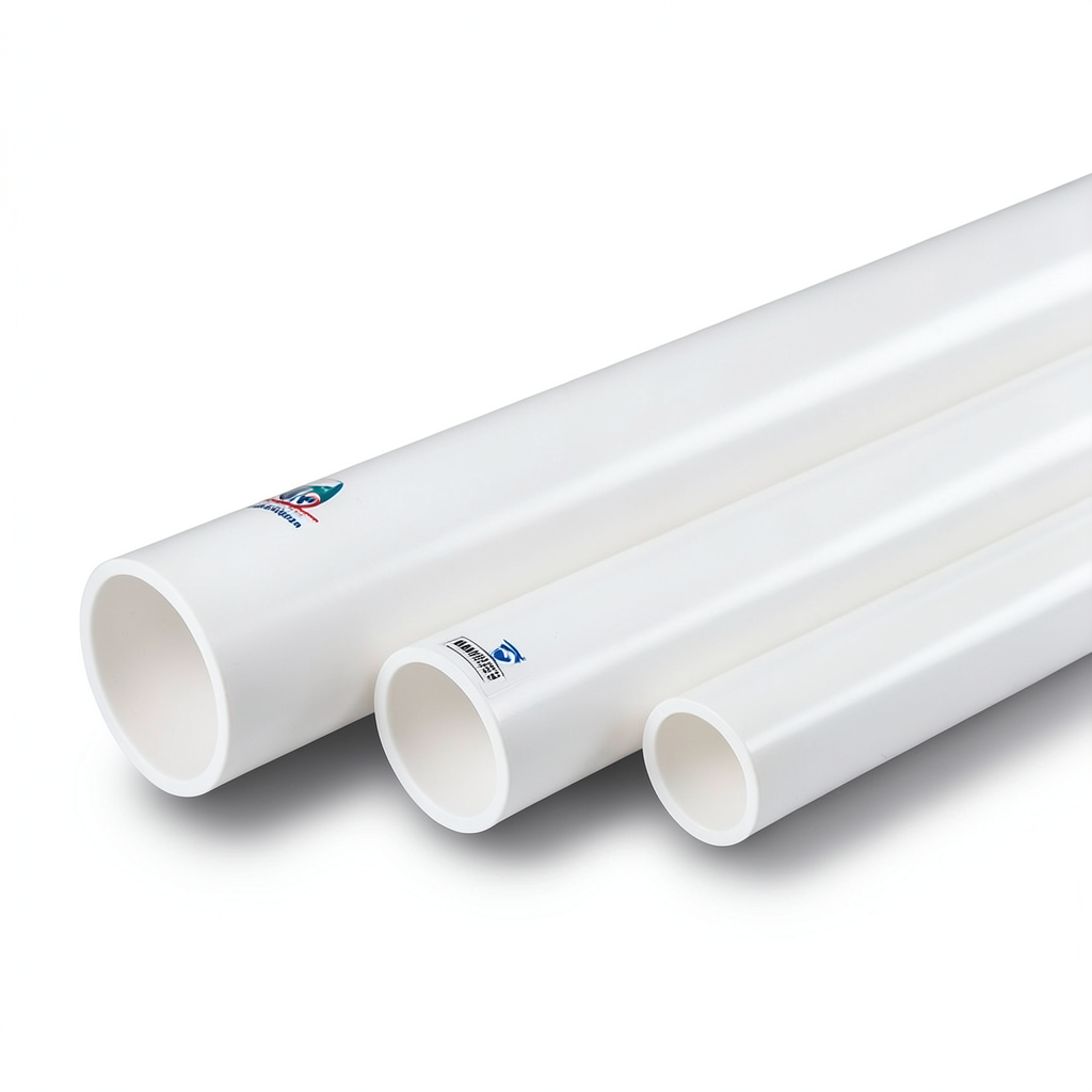 مواسير UPVC ضغط 8.6 بار مقاس 6 إنش سمك 5.18 مم أبيض اللون | بلاستيك الوطنية