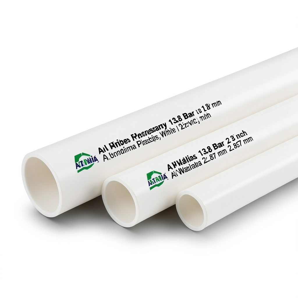 أنابيب UPVC ضغط اسمي 13.8 بار مقاس 2 إنش سمك 2.87 مم أبيض | بلاستيك الوطنية