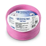 سلك كهرباء امريكي 4 AWG نحاس مجدول معزول PVC 105°C زهري 600 فولت 500 قدم | شركة كابلات الشرقية للصناعة