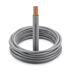 كابل نحاسي THHN/THWN معزول بمركب PVC قطر 3.1 مم 600 فولت طول 250 قدم رمادي | شركة الفنار