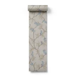 Floral Wall Covering 10m x 0.53m Light Brown Color, Model 33303