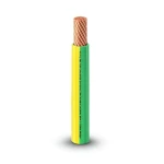 كابل نحاس THHN/THWN معزول بمادة PVC 105 درجة مئوية قطر 3.1 مم 600 فولت طول 250 قدم أصفر مع أخضر | شركة الفنار