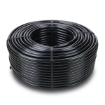 HDPE Plastic Coil Pipe Nominal Pressure 6.3 Bar PE 100 OD 50 mm Thickness 2.0 mm Black