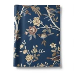 Wall Decoration Floral Design 10 m x 0.53 m Dark Blue, Model 28849