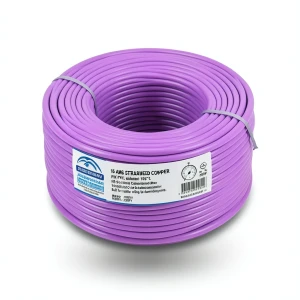 سلك نحاس مجدول 16 AWG معزول PVC 105°C بنفسجي، 600 فولت، 2500 قدم | شركة كابلات الشرقية للصناعة