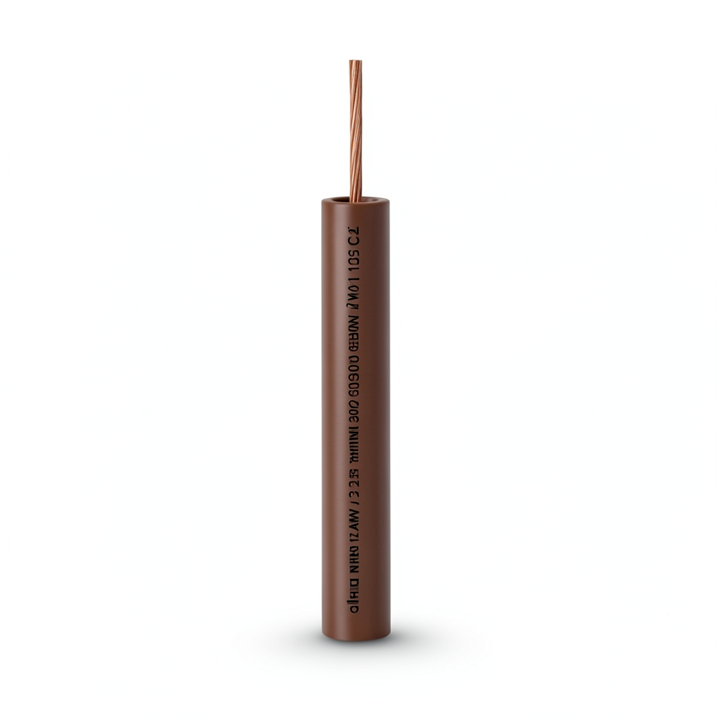 كابل نحاس THHN/THWN معزول PVC 105°C مقاس 2.08 مم² قطر 2.7 مم 600 فولت طول 300 قدم بني | شركة الفنار