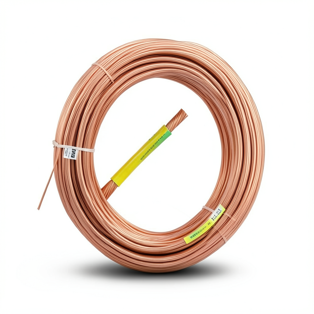 كابل نحاس THHN/THWN معزول PVC 105 درجة مئوية MM 600 قطر 2.7 مم 600 فولت 300 قدم أصفر مع أخضر | شركة الفنار