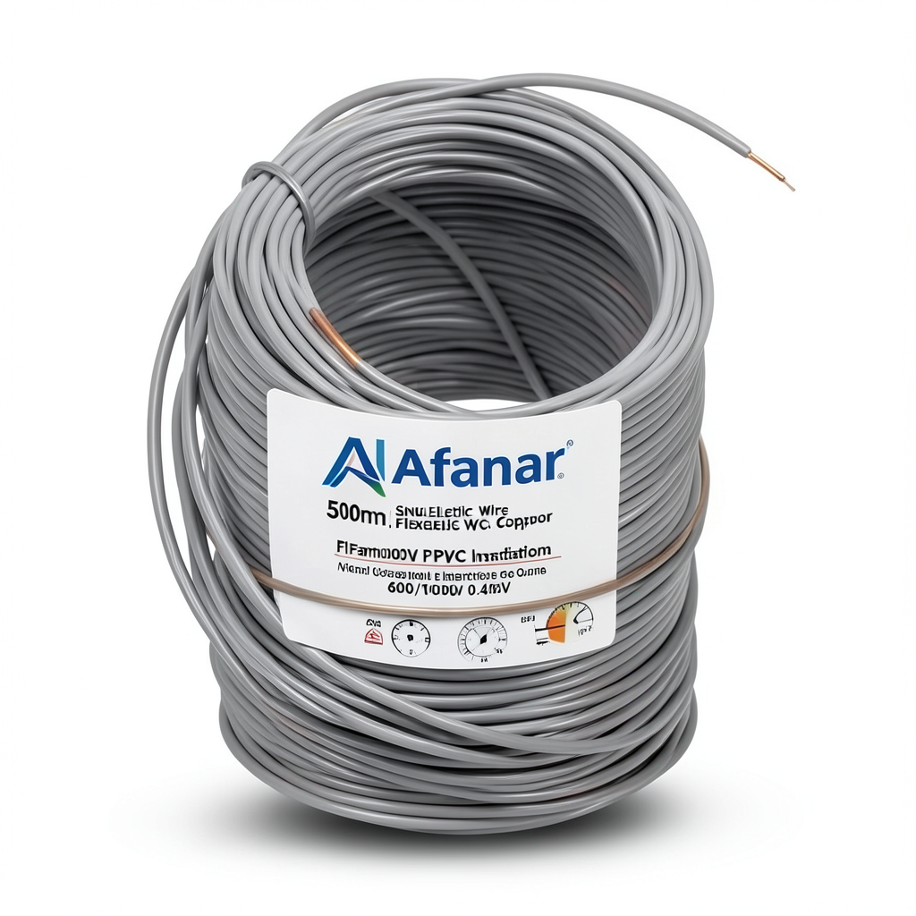 Alfanar 50mm Single Electric Wire, Flexible Copper 0.4mm Diameter, 600/1000V PVC Insulated | Al Fanar
