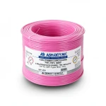 سلك كهرباء امريكي 4 AWG نحاس مجدول معزول PVC 105°C زهري 600 فولت 500 قدم | شركة كابلات الشرقية للصناعة