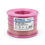 سلك امريكي 3 AWG نحاس مجدول عزل PVC 105°C زهري، 600 فولت، طول 500 قدم | شركة كابلات الشرقية للصناعة