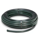 لفة أنابيب HDPE ضغط 6.2 بار PE63 قطر 32 مم SDR 13.6 أسود مع خطوط خضراء