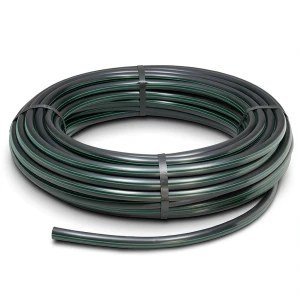 HDPE Plastic Coil Pipe Nominal Pressure 6.2 Bar PE63 32 mm SDR 13.6 Black/Green