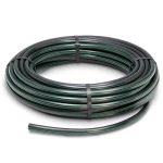 لفة أنابيب بلاستيك HDPE ضغط 6.2 بار PE 63 قطر خارجي 40 مم SDR 13.6 أسود مع خطوط خضراء