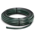 لفة أنابيب بلاستيك HDPE ضغط 6.2 بار PE 63 قطر خارجي 50 مم SDR 13.6 أسود مع خطوط خضراء