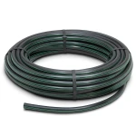 لفة أنابيب بلاستيك HDPE ضغط 3.9 بار PE 63، قطر خارجي 75 مم SDR 21 أسود مع خطوط خضراء