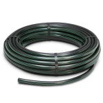 لفة أنابيب بلاستيك HDPE ضغط 3.9 بار PE 63 قطر خارجي 140 مم SDR 21 أسود مع خطوط خضراء