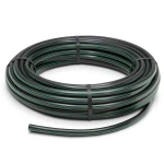 لفة أنابيب HDPE ضغط 6.2 بار PE63 قطر 32 مم SDR 13.6 أسود مع خطوط خضراء