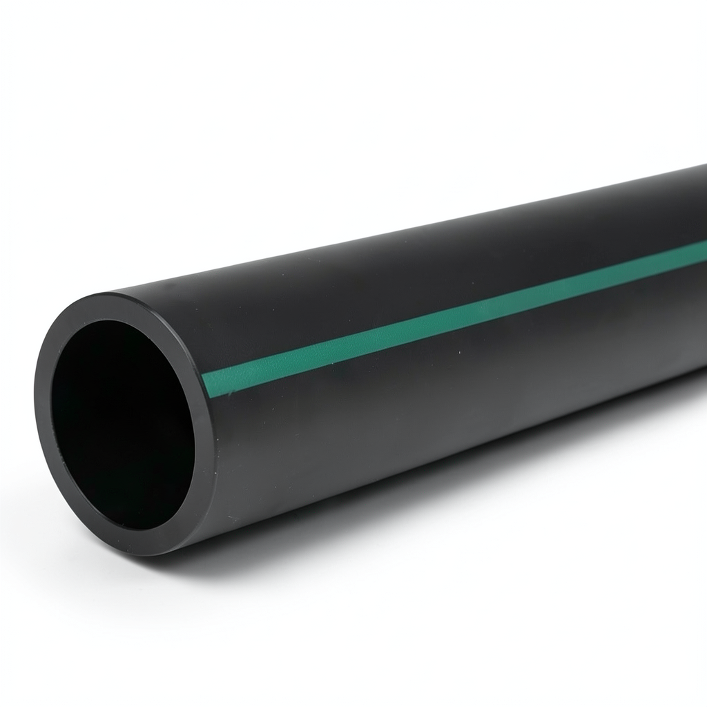 أنابيب HDPE ضغط 15.9 بار PE 63 قطر خارجي 200 مم SDR 7.4 لون أسود