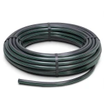 لفة أنابيب HDPE ضغط 6.2 بار PE 63 قطر خارجي 140 مم SDR 13.6 أسود مع خطوط خضراء