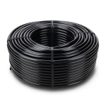 HDPE Plastic Coil Pipe Nominal Pressure 6.3 Bar PE 100 OD 50 mm Thickness 2.0 mm Black