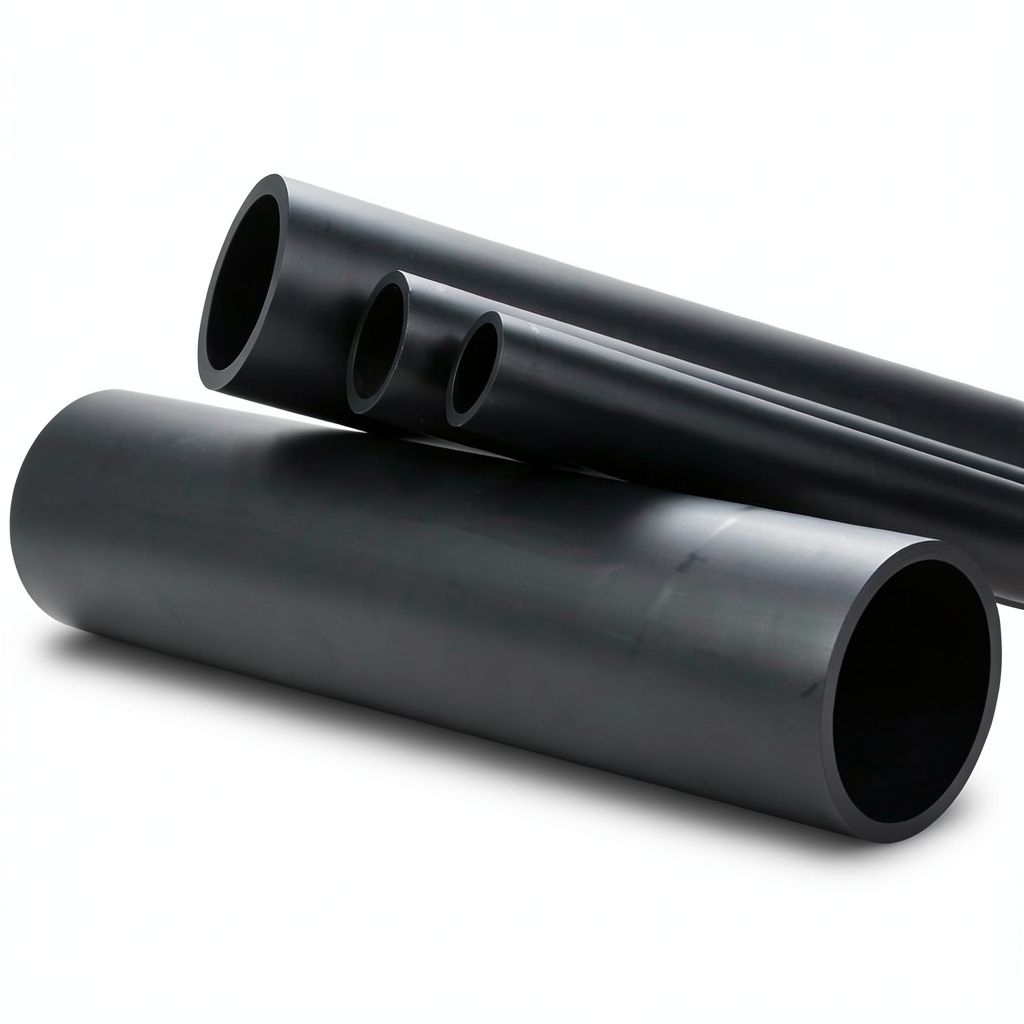 HDPE Pipe Pressure 6.3 Bar PE 100 Size 140 mm OD Thickness 5.4 mm Black