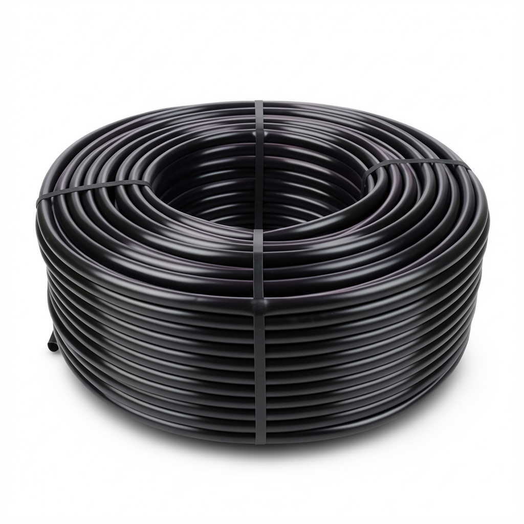 لفة أنابيب بلاستيك HDPE ضغط اسمي 12.5 بار PE 100 قطر خارجي 50 مم SDR 33 لون أسود