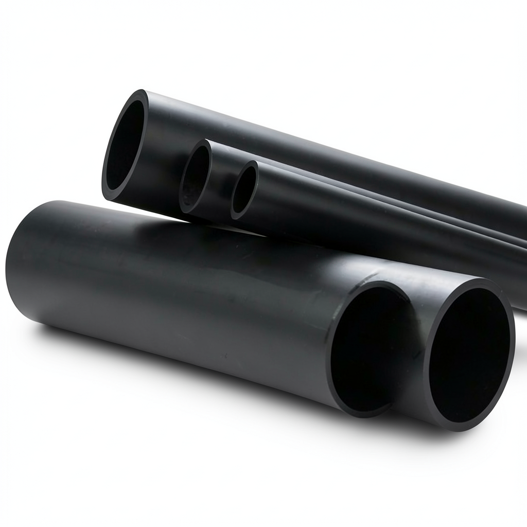 أنابيب HDPE ضغط 6.3 بار PE 100 قطر خارجي 140 مم سمك 5.4 مم لون أسود