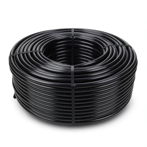 لفة أنابيب HDPE ضغط 12.5 بار PE 100، قطر خارجي 25 مم SDR 33، لون أسود