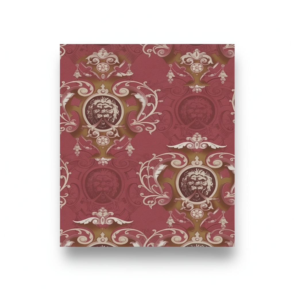 Wall Paper Venice Collection 5 m² Red With Beige, Item 06-5768 |