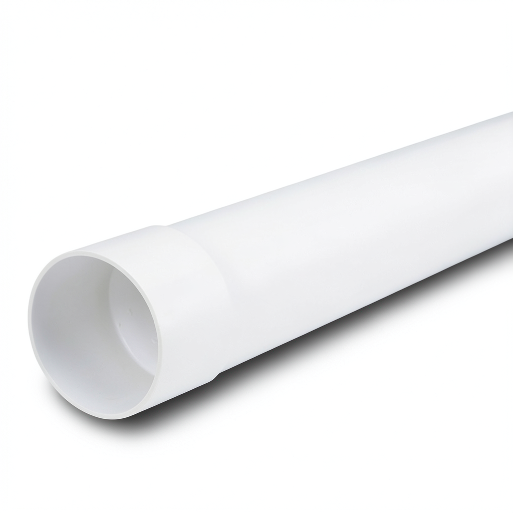 UPVC Plastic Pipe PN 15 Bar Size 2 inch Thickness 4.5 mm White Color