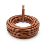 كابل نحاس THHN/THWN عزل PVC 105°C مقاس 5.26 مم² قطر 3.9 مم 600 فولت طول 500 قدم بني | شركة الفنار