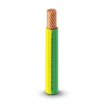 كابل نحاس THHN/THWN معزول PVC 105° 2.2 مم قطر 600 فولت 300 قدم أصفر مع أخضر | شركة الفنار