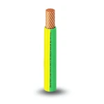 كابل نحاس THHN/THWN معزول PVC 105°C مقاس 2.08 مم² قطر 2.9 مم 600 فولت طول 300 قدم أصفر مع أخضر | شركة الفنار