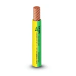كابل نحاس THHN/THWN معزول PVC 105°C الفنار 1.31 مم² قطر 2.5 مم 600 فولت 300 قدم أصفر مع أخضر | شركة الفنار