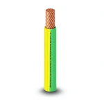 كابل نحاس THHN/THWN معزول PVC 105°C مقاس 1.31 مم² قطر 2.5 مم 600 فولت طول 250 قدم أصفر مع أخضر | شركة الفنار