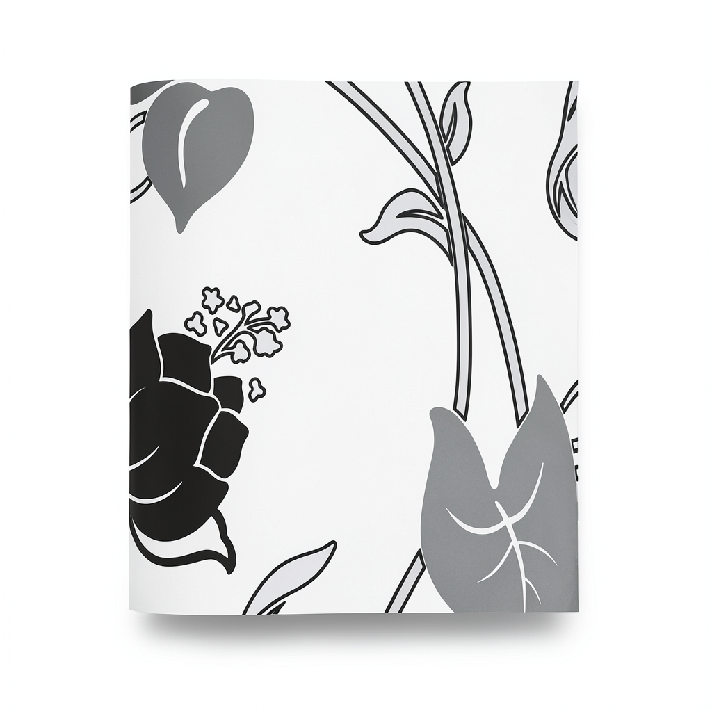 Soprano Wallpaper 5 m² White with Black Color | Erismann