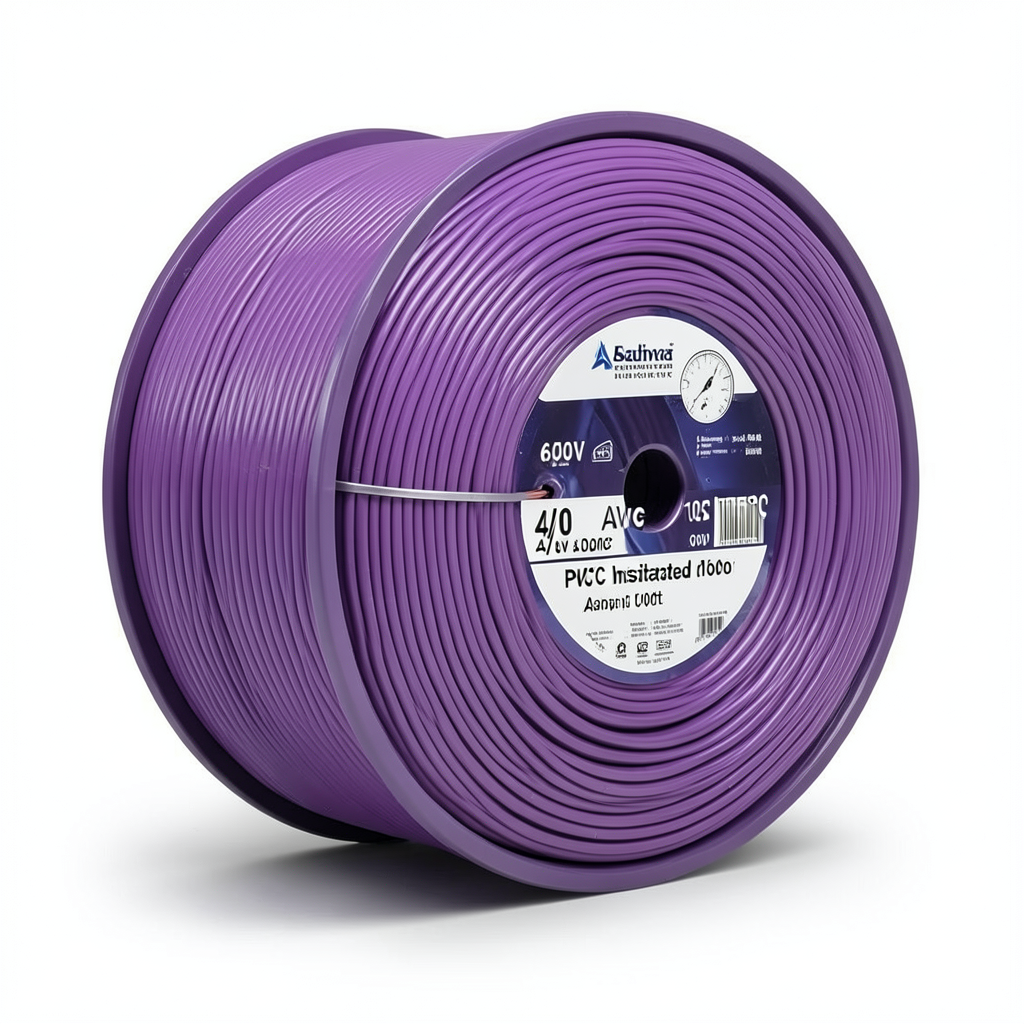 4/0 AWG Stranded Copper Wire PVC Insulated 105°C Purple 600V 500ft | Asharqiyah Cables Company for Industry