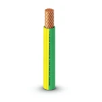 كابل نحاس THHN/THWN عزل PVC 105°C مقاس 5.26 مم² قطر 3.9 مم 600 فولت طول 300 قدم أصفر مع أخضر | شركة الفنار