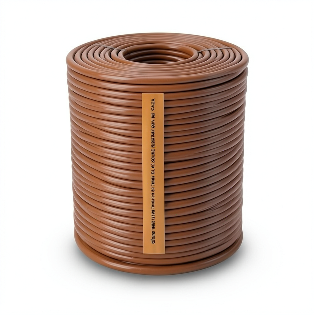 THHN/THWN Copper Cable PVC 105°C Insulation 0.82 mm² 2.2 mm Diameter 600 Volt 500 Feet Brown | Al Fanar