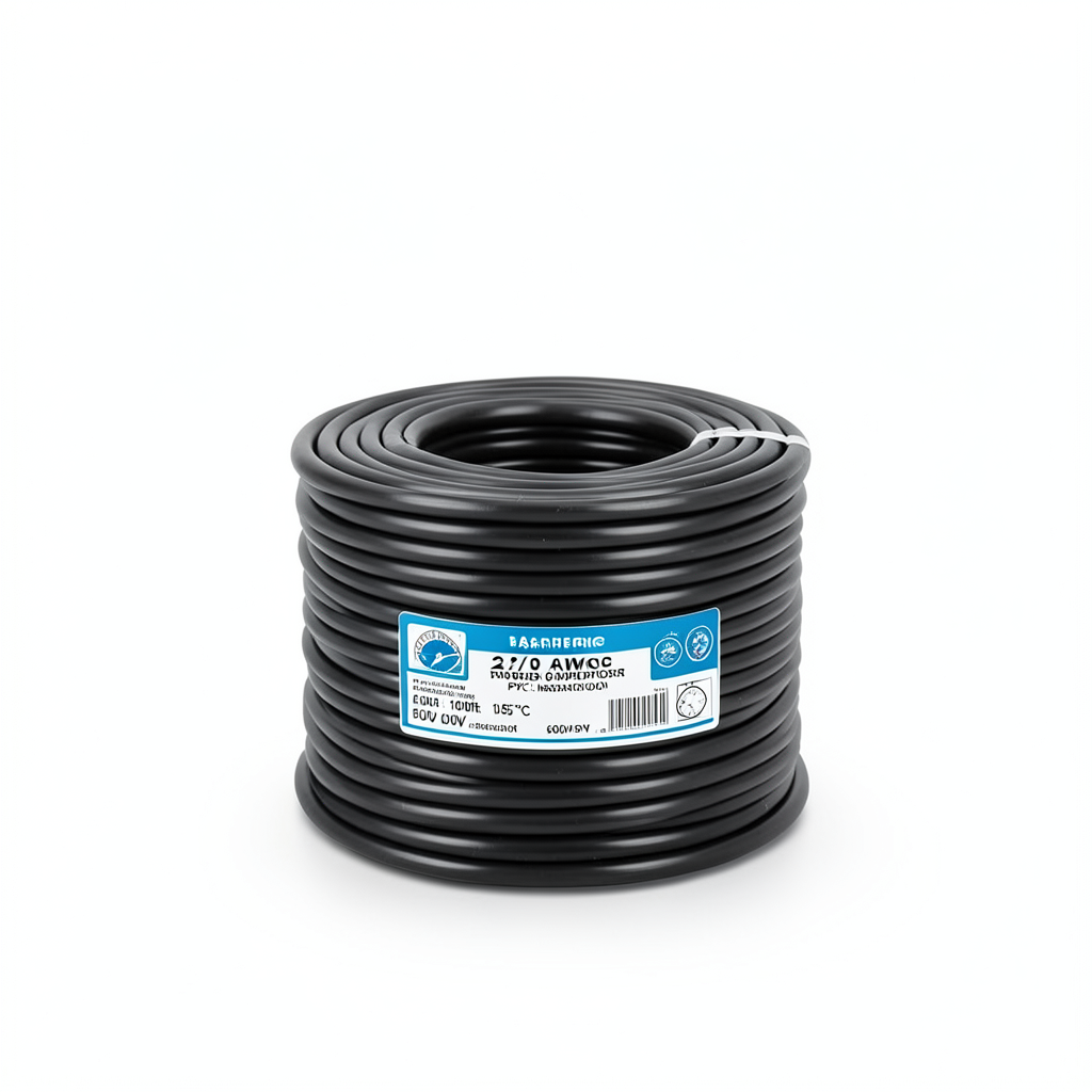 2/0 AWG Stranded Tinned Copper Wire PVC Insulation 105°C Black 600V 500ft | Asharqiyah Cables Company for Industry