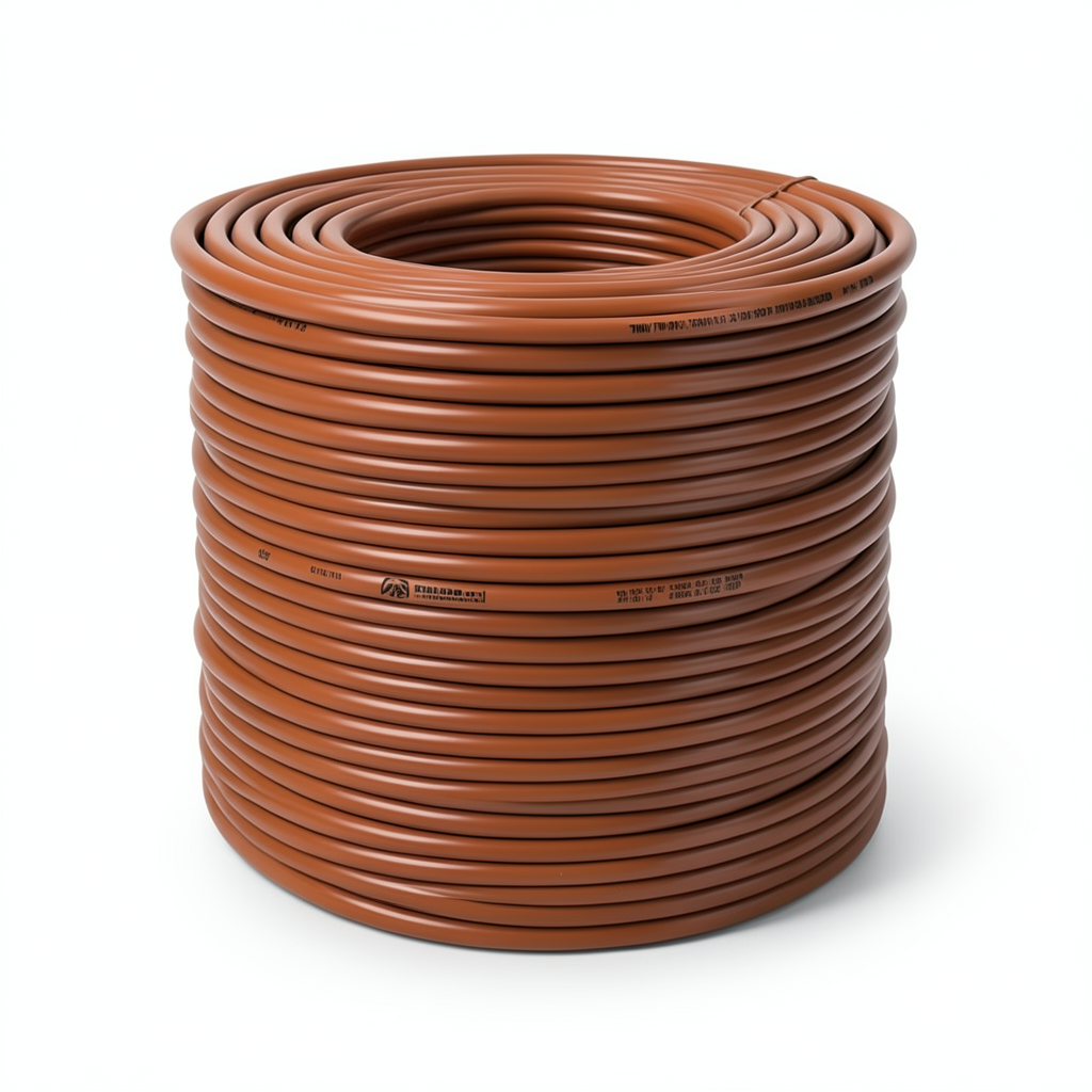 كابل نحاس THHN/THWN عزل PVC 105°C مقاس 2.08 مم² قطر 2.9 مم 600 فولت طول 500 قدم بني | شركة الفنار