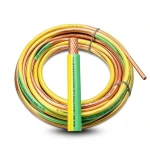 كابل نحاس THHN/THWN معزول PVC 105°C مقاس 2.08 مم² قطر 2.9 مم 600 فولت طول 300 قدم أصفر مع أخضر | شركة الفنار
