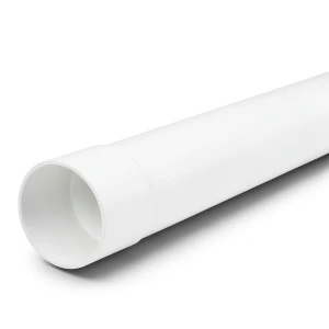 UPVC Plastic Pipe Class 1 Size 200 mm Thickness 2.2 mm White Color