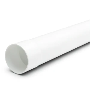 UPVC Plastic Pipe Class 1 Size 250 mm Thickness 2.4 mm White Color