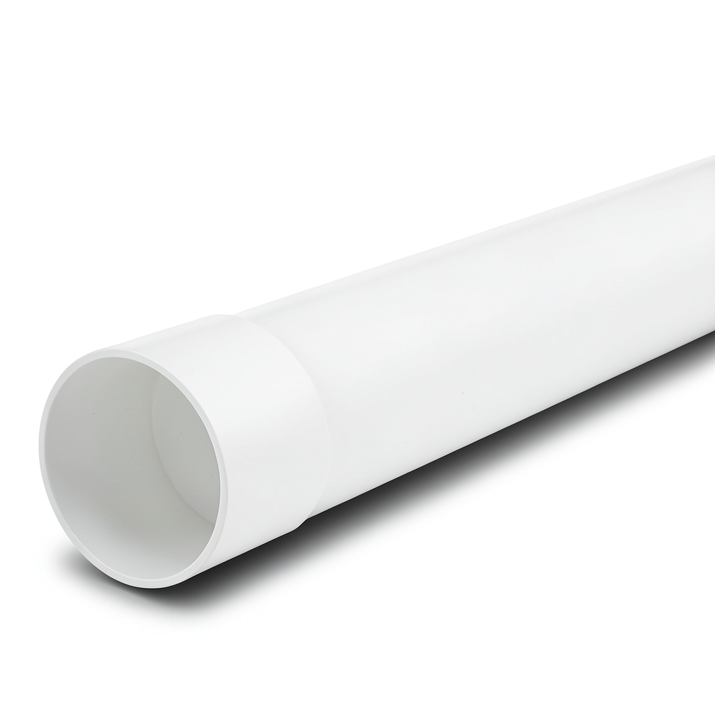 UPVC Plastic Pipe PN 4 Bar Size 250 mm Thickness 5.6 mm White Color