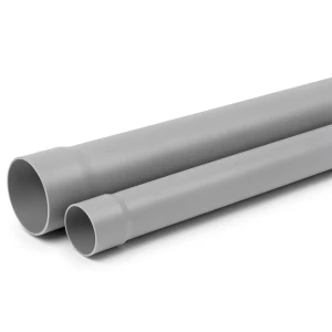 مواسير UPVC كلاس 4 ضغط 10 بار مقاس 225 ملم سماكة 12.1 مم لون رمادي